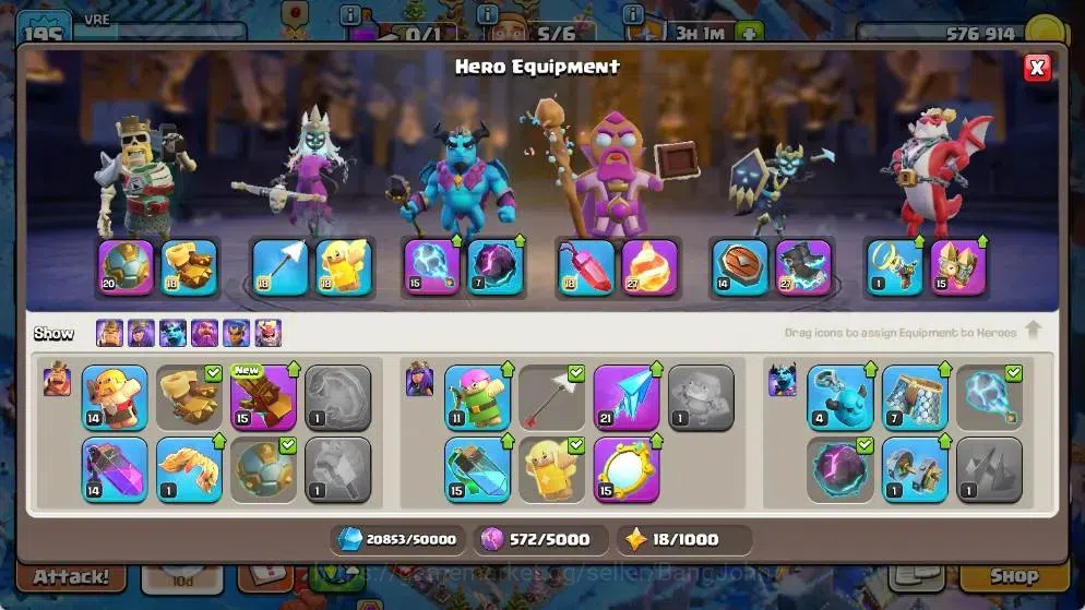 Clash of Clans Accounts Global |TH 16-BH 10|LVL 236|AQ 92 ,MP 60 ,GW 70 ,R image 11