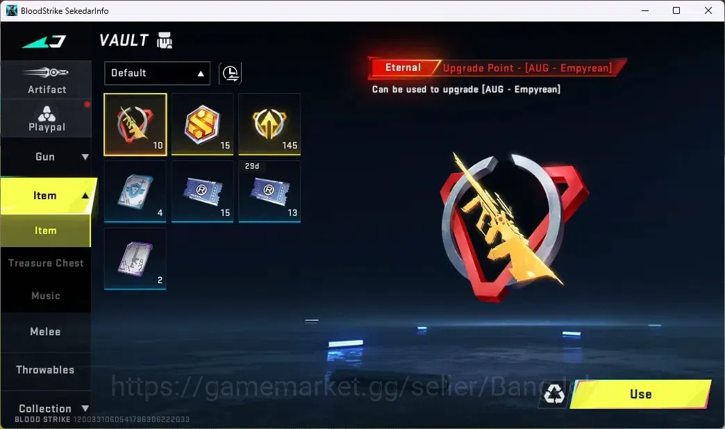 Blood Strike Accounts ASIA | 1 ETERNAL: AUG-Empyrean + Upgrade Point - ( image 3