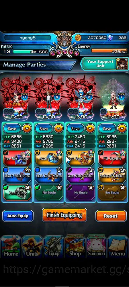 Grand Summoners Accounts Global|Rank 13|Starter 5 Ascend|Emiya ShirouTW,Sum image 2