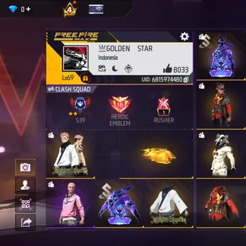 Free Fire Accounts AKUN SULTAN - VAULT 1428 - EMOT 75 - SENJATA 434 - ANIMASI LOBY 2 - SKIN TINJU ON - VAULT FULL GANTENG