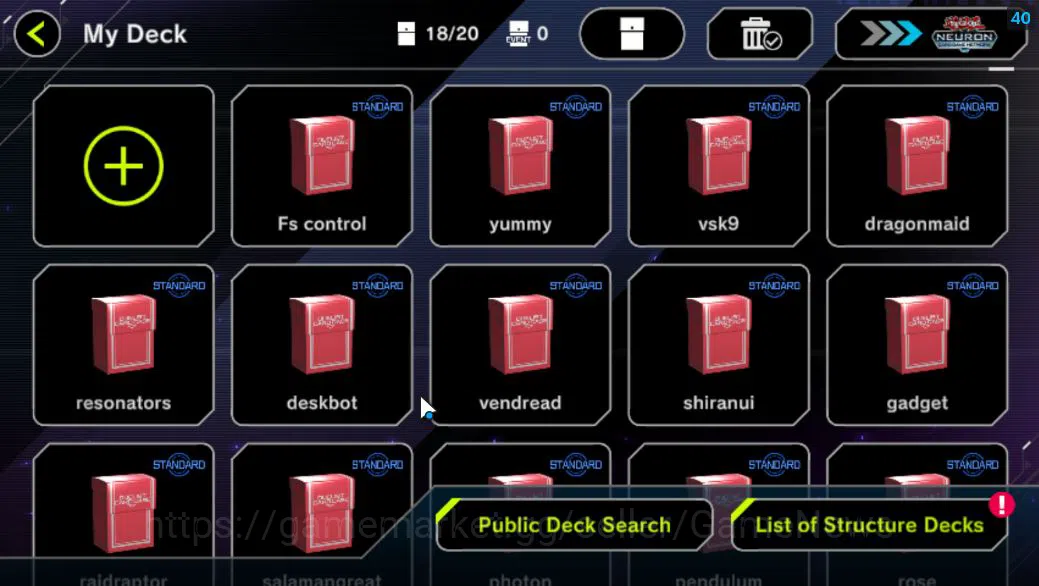 Yu-Gi-Oh! Master Duel Accounts Lv 18 |18 Deck |VS K9,Yummy,Resonator,Dragonmaid,E image 2