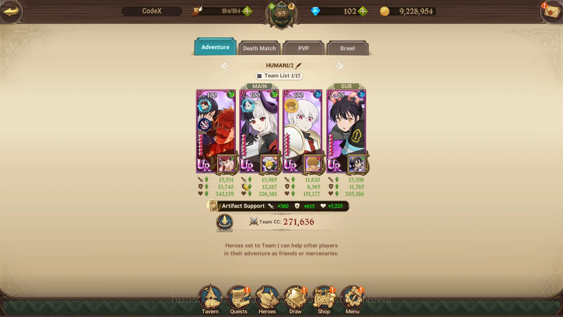 The Seven Deadly Sins: Grand Cross Accounts Midgame Asia|3,3M CC|102 Dm+69 LS|1 LR+10 UR+Colleb Fire 11