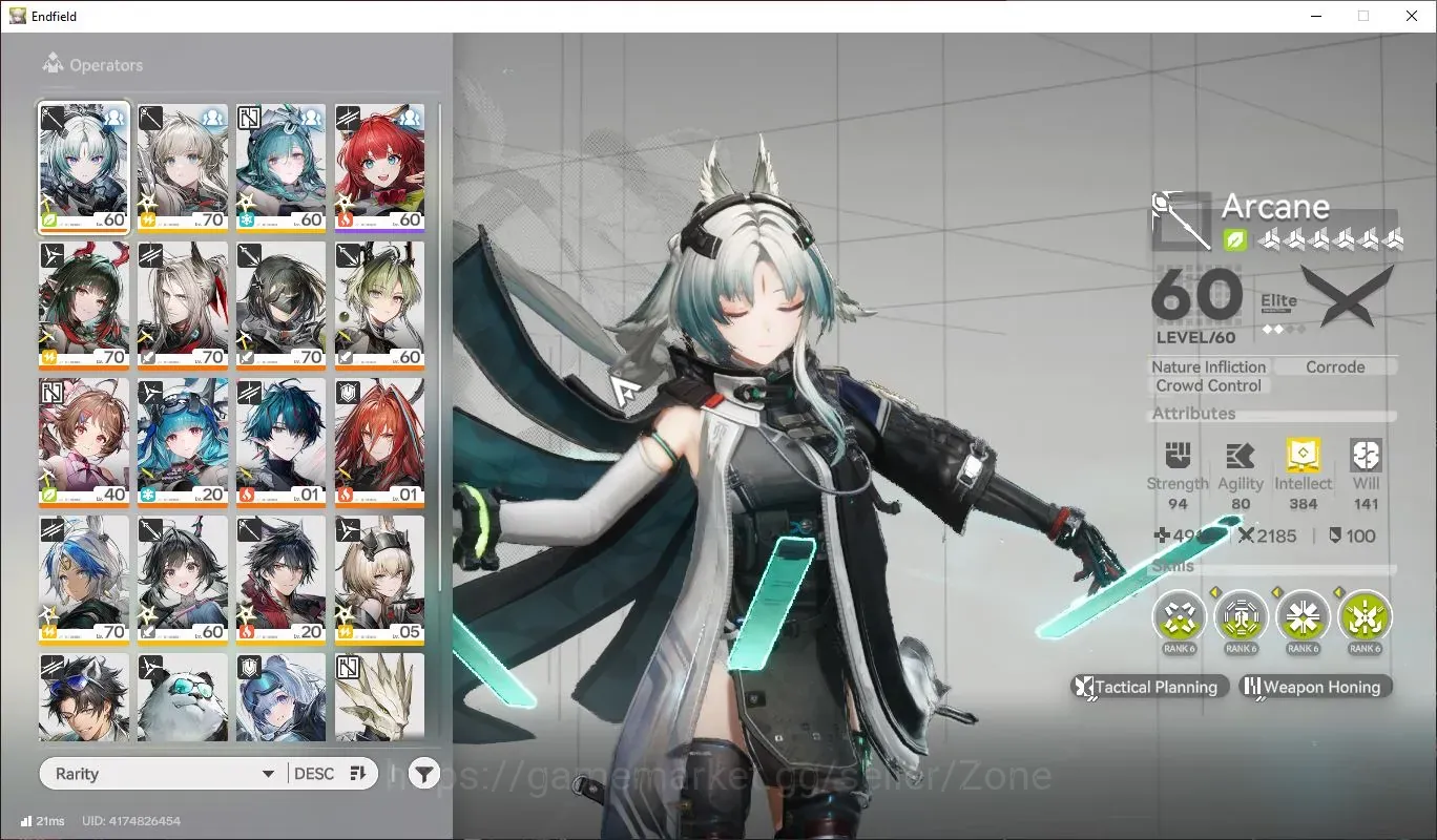 Arknights: Endfield Accounts ASIA|AL54|3 Limit+2 Sign|Arcane P2+Sign, ZhuangFangyi P1+Sign, Camille, ( Ardelia P2 1