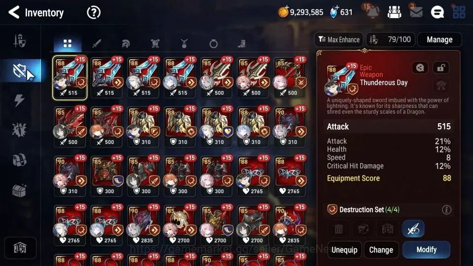 Epic Seven Accounts GLOBAL Unverif|New Era|5 ML(NM Luna,WOTM Tenebria, image 10