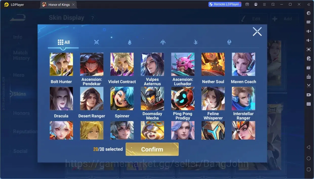 Honor of Kings Accounts Global | 9 Legend: Allain,Angela,Butterfly,Di Renj image 9