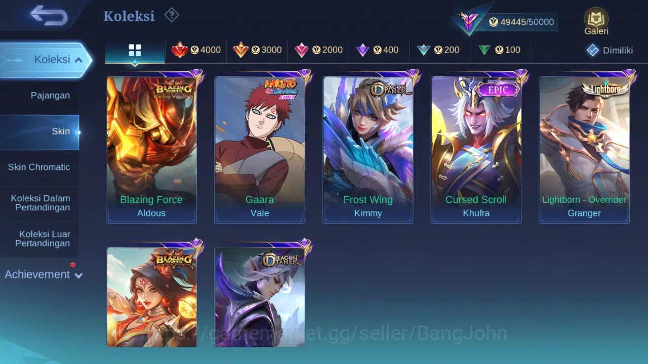 Mobile Legends: Bang Bang Accounts Hero 127 Skin 226 | CC Aldous | Luckybox Lance, Ru image 3
