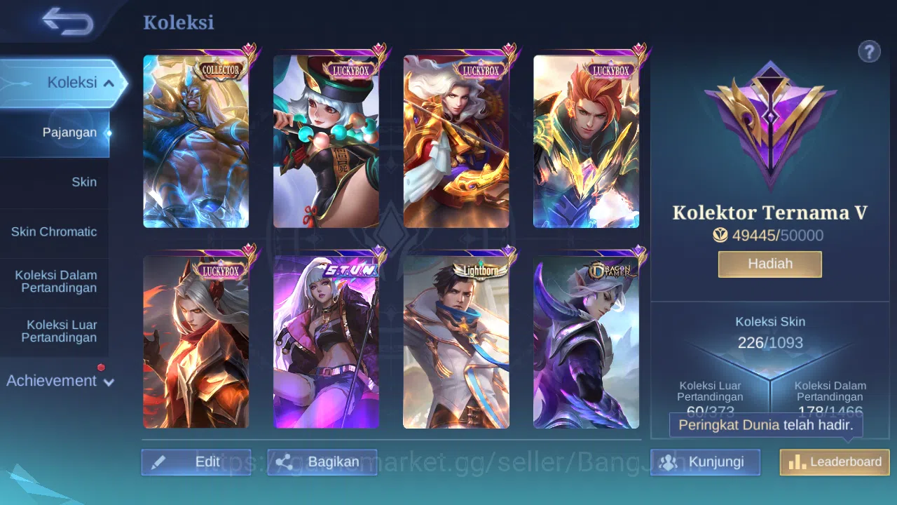 Mobile Legends: Bang Bang Accounts Hero 127 Skin 226 | CC Aldous | Luckybox Lance, Ru image 9