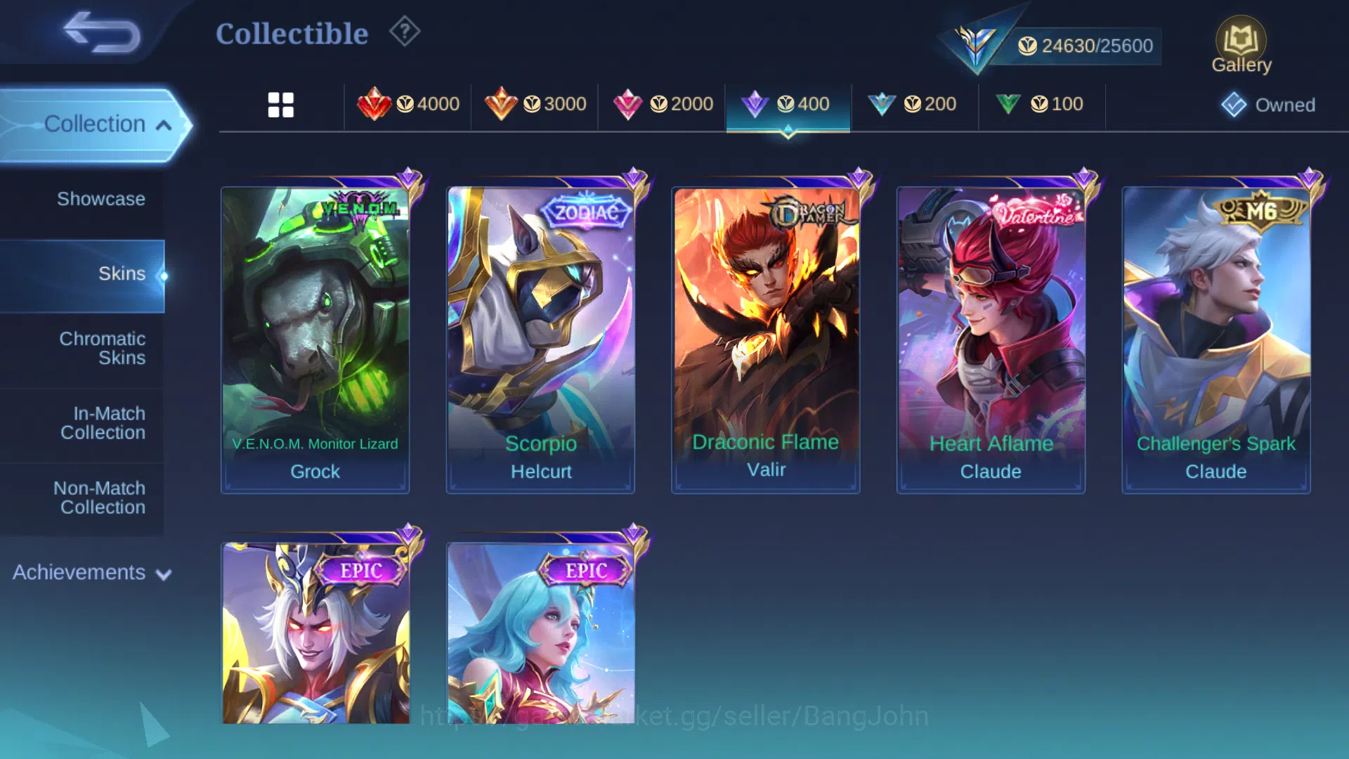 Mobile Legends: Bang Bang Accounts Others Hero 64 | Skin 110 |WR Amon dan Roger Ganteng | LuckyBox Kimmy | Zodiac Helcurt 7