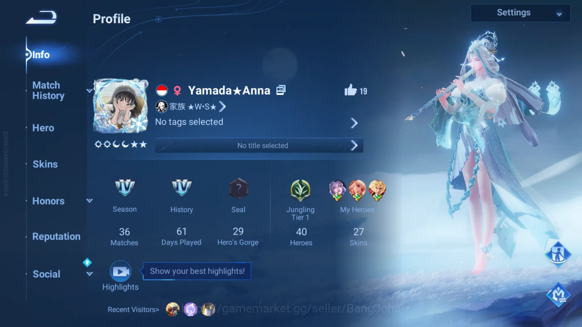 Starter Global | Hero 40 | Skin 27 | Kic Luna | Legend Consort Yu | Lom Guiguzi | HOK062B Honor of Kings Others Starter Global | Hero 40 | Skin 27 | Kic Luna | Le image 1