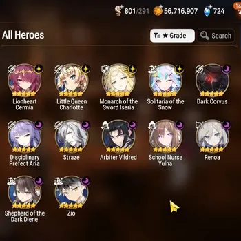 Epic Seven Accounts High-End GLOBAL UnVerif|NewEra|12 ML(Zio,Shepherd,Renoa,SN Yulha,Monarch,etc)+Haru+Art,Aram,AS