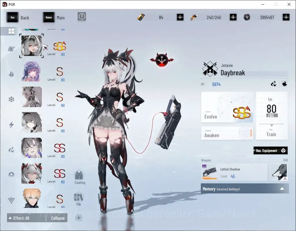 Punishing: Gray Raven Accounts Asia|Lvl 107|SSS Daybreak,SSS Secator,SS Crimson W image 3