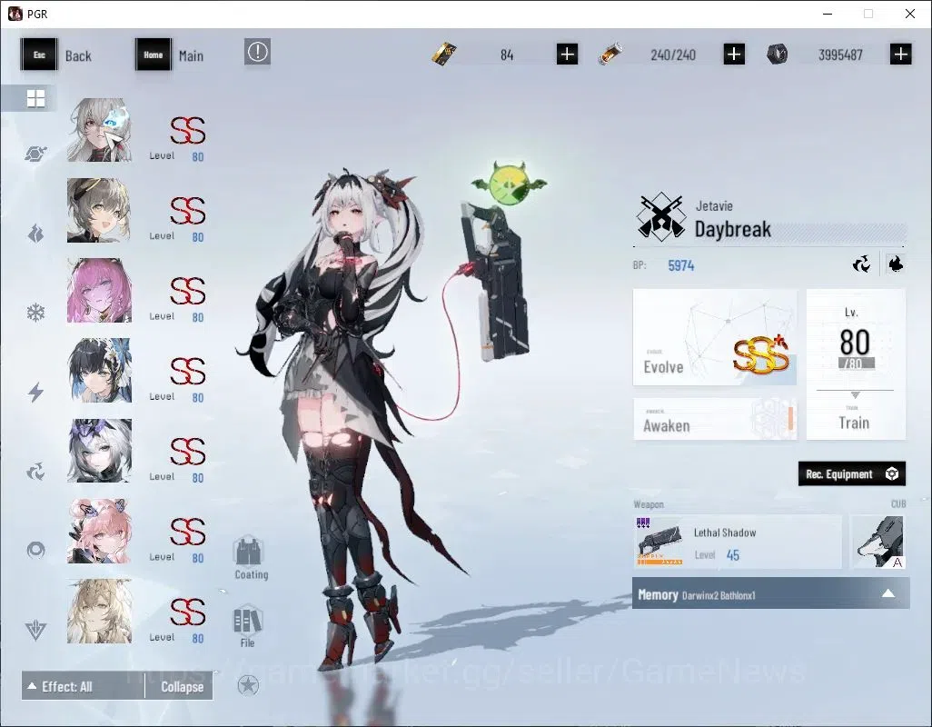 Punishing: Gray Raven Accounts Asia|Lvl 107|SSS Daybreak,SSS Secator,SS Crimson W image 4