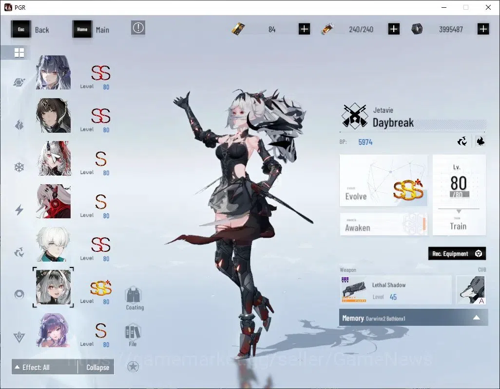 Punishing: Gray Raven Accounts Asia|Lvl 107|SSS Daybreak,SSS Secator,SS Crimson W image 5