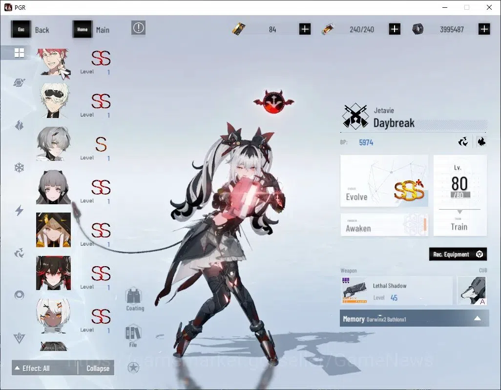 Punishing: Gray Raven Accounts Asia|Lvl 107|SSS Daybreak,SSS Secator,SS Crimson W image 8