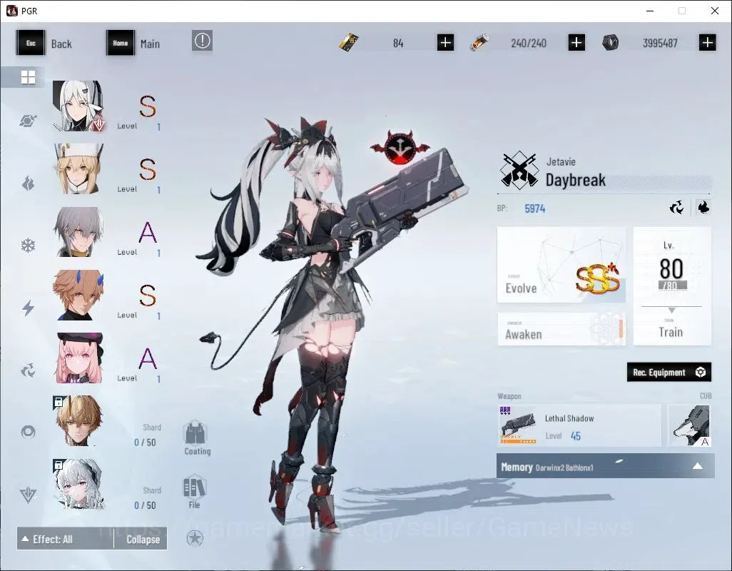 Punishing: Gray Raven Accounts Asia|Lvl 107|SSS Daybreak,SSS Secator,SS Crimson W image 9
