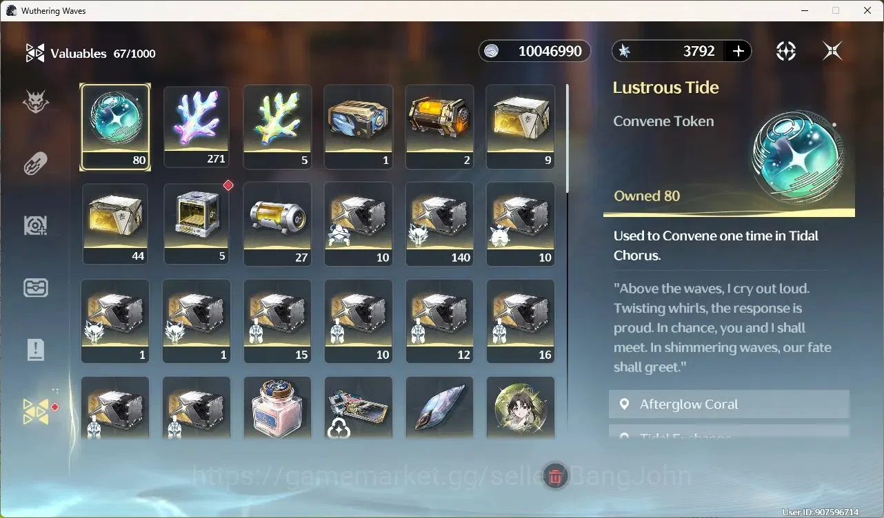 Wuthering Waves Accounts Starter SEA|UL 59|Rank 6|4 Char Limited[LucyRc1,Rebecca,ChisaYangyang:Xuanling]+Sign|3792 Astrite 13