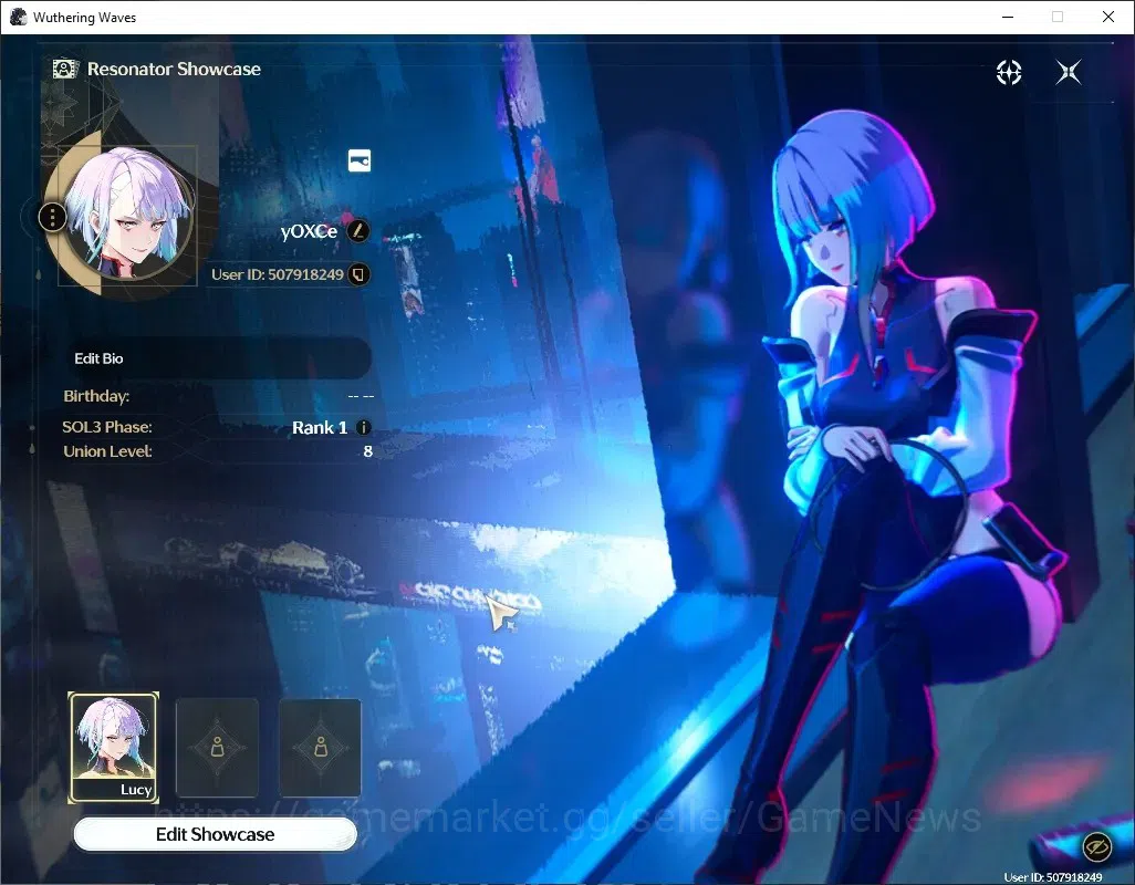 Wuthering Waves Accounts Starter NA|UL 8|Starter|1 Limited| (Lucy)+Sign +1 STD Char Jianxin|DB Lvl 4|Huanglong I Act II|Log 1