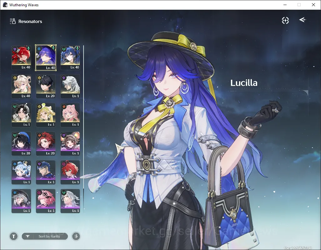 Wuthering Waves Accounts Others SEA |UL 48|4 Limited (Suoming RC2,Lucilla,Lynae,Iuno)+Sign & 4 Standard Verina Etc|DB Lv 1