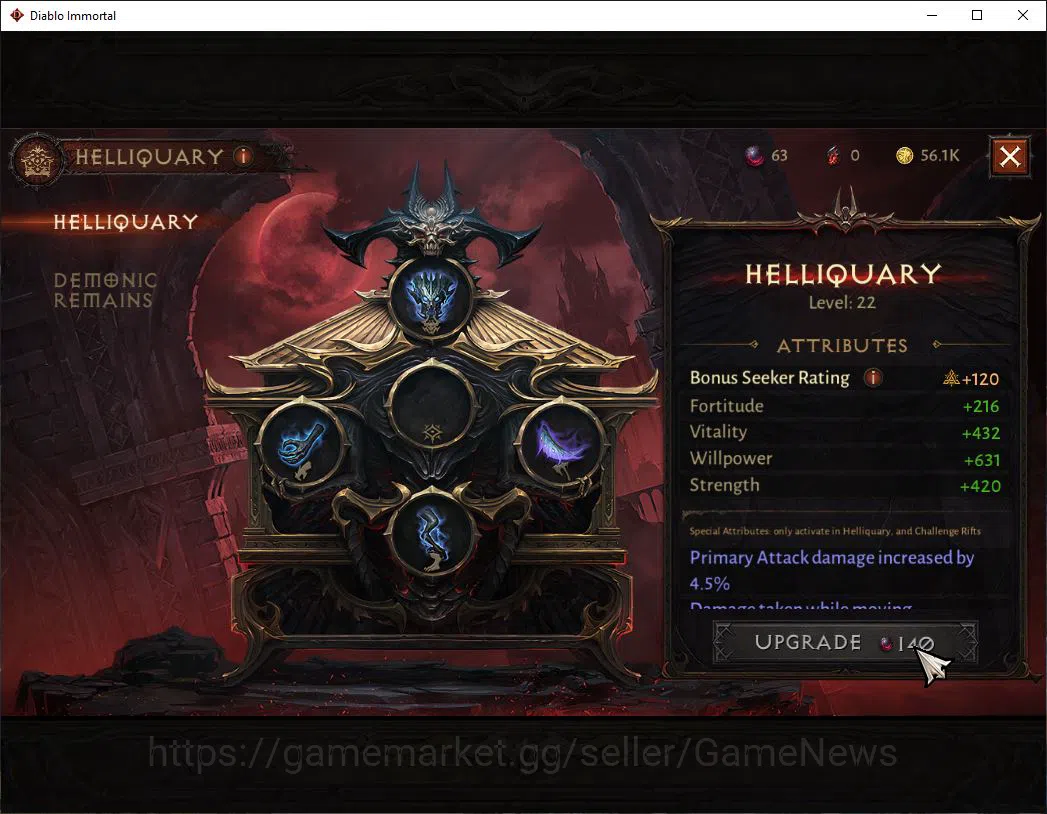 Diablo Immortal Accounts SEA - ANU|Lv60(676)|Blood Knight|37k CR|Reso 510|P image 10