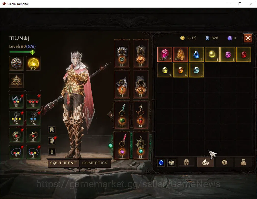 Diablo Immortal Accounts SEA - ANU|Lv60(676)|Blood Knight|37k CR|Reso 510|P image 6