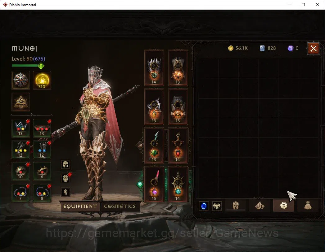 Diablo Immortal Accounts SEA - ANU|Lv60(676)|Blood Knight|37k CR|Reso 510|P image 7