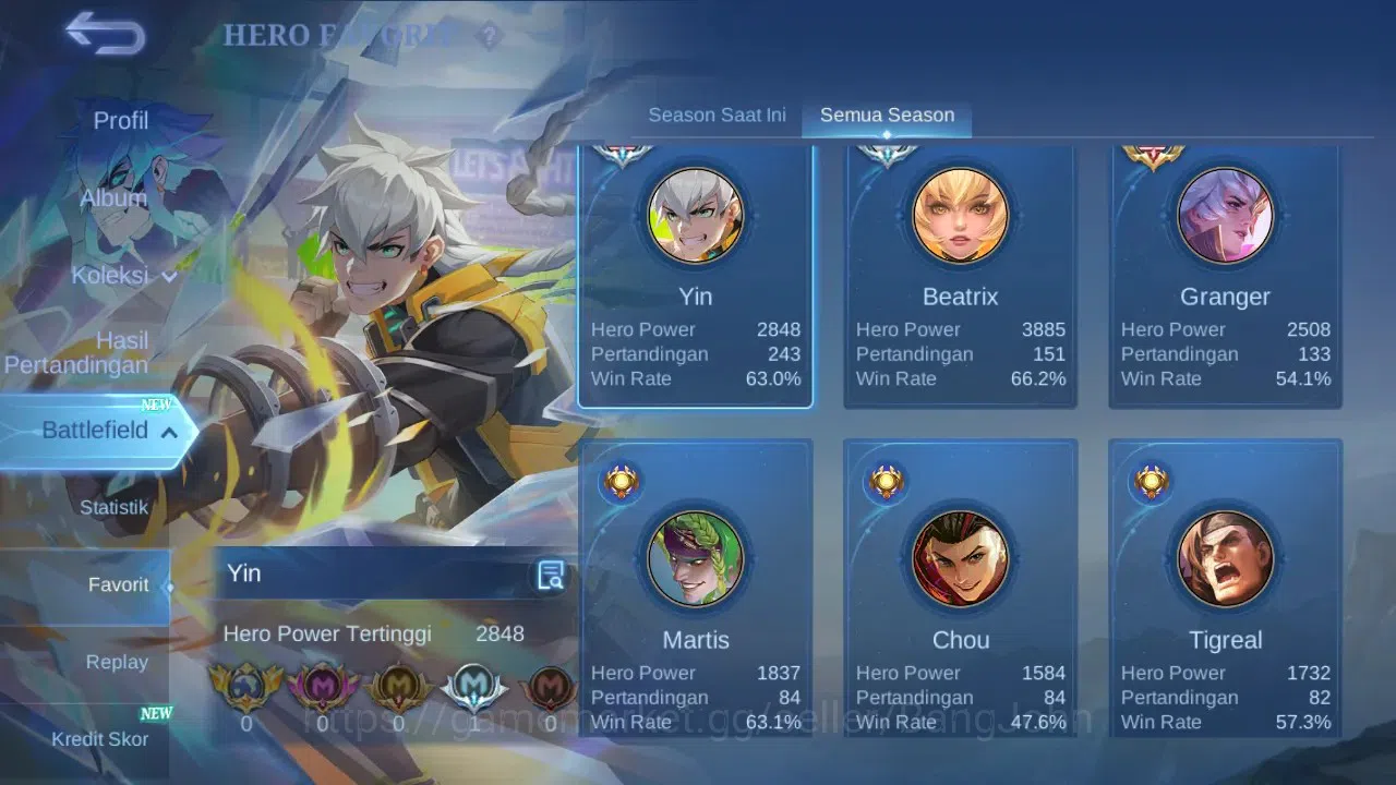 Mobile Legends: Bang Bang Accounts GLOBAL Hero 104 Skin 218 | Prime Claude Beatrix |  image 16