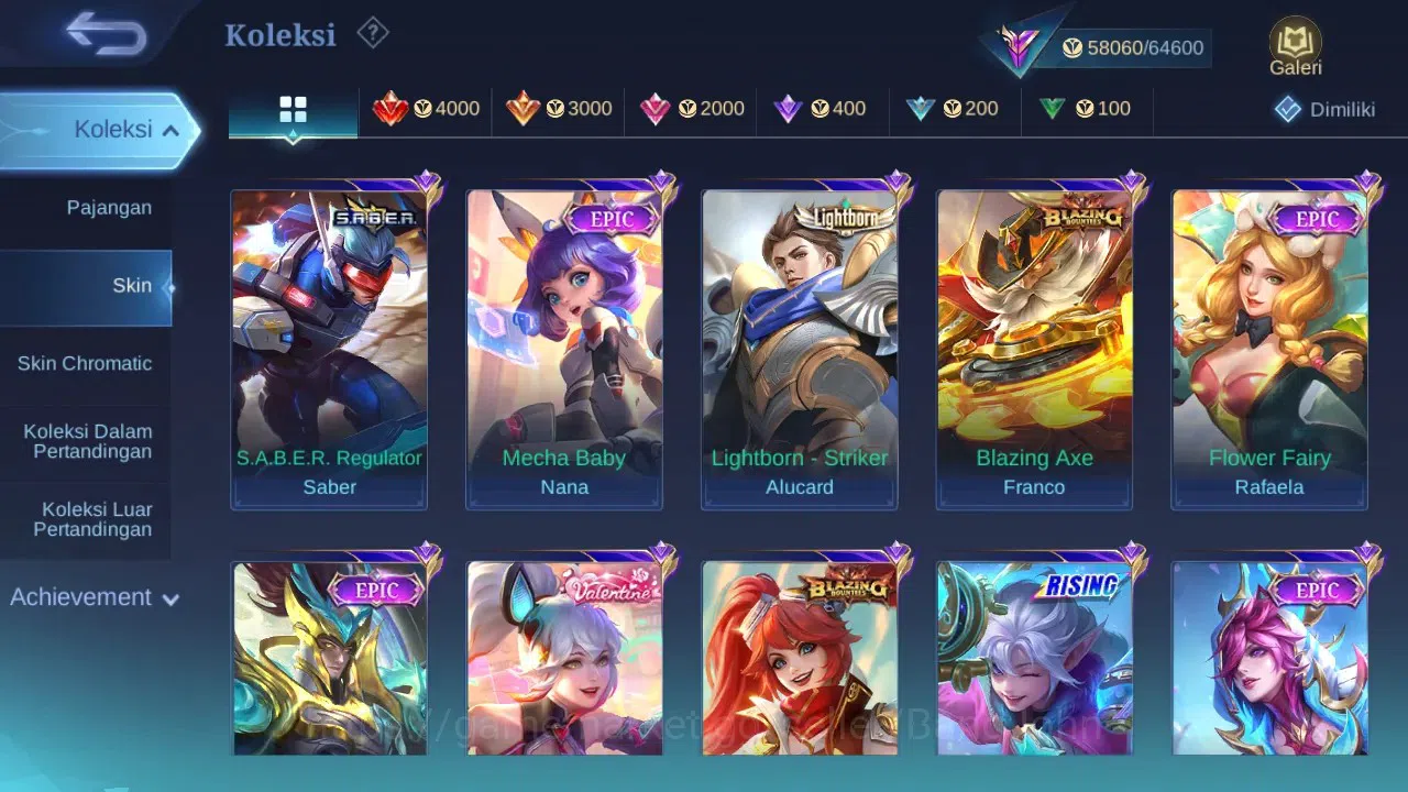 Mobile Legends: Bang Bang Accounts GLOBAL Hero 104 Skin 218 | Prime Claude Beatrix |  image 3
