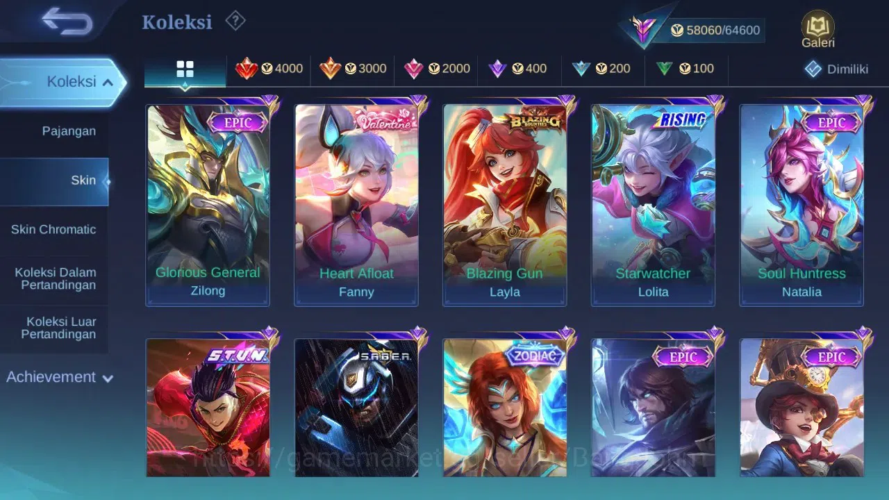 Mobile Legends: Bang Bang Accounts GLOBAL Hero 104 Skin 218 | Prime Claude Beatrix |  image 4