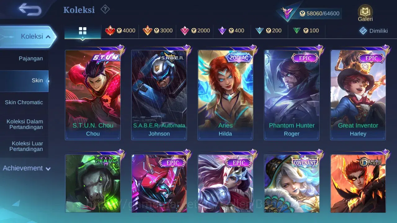 Mobile Legends: Bang Bang Accounts GLOBAL Hero 104 Skin 218 | Prime Claude Beatrix |  image 5