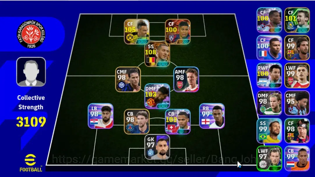 eFootball Accounts Android|PW 3109|Eden Hazard BigT,Collab Aubameyang image 1