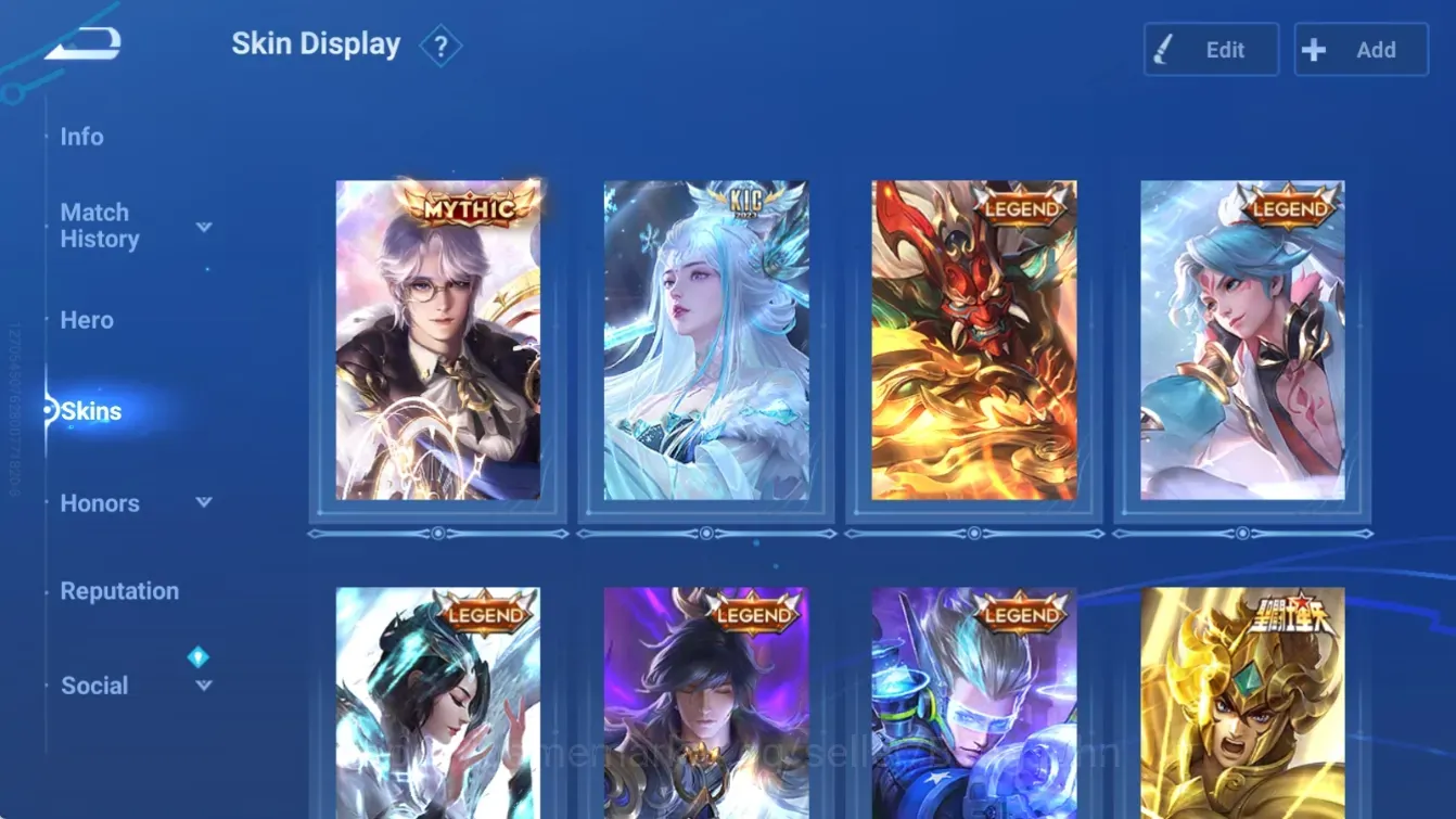 Honor of Kings Accounts Rare Skin Global|116H 221S |Mythic Kongming|KIC Luna|Legend Dian Wei|Legend Allain|Legend Consort 1