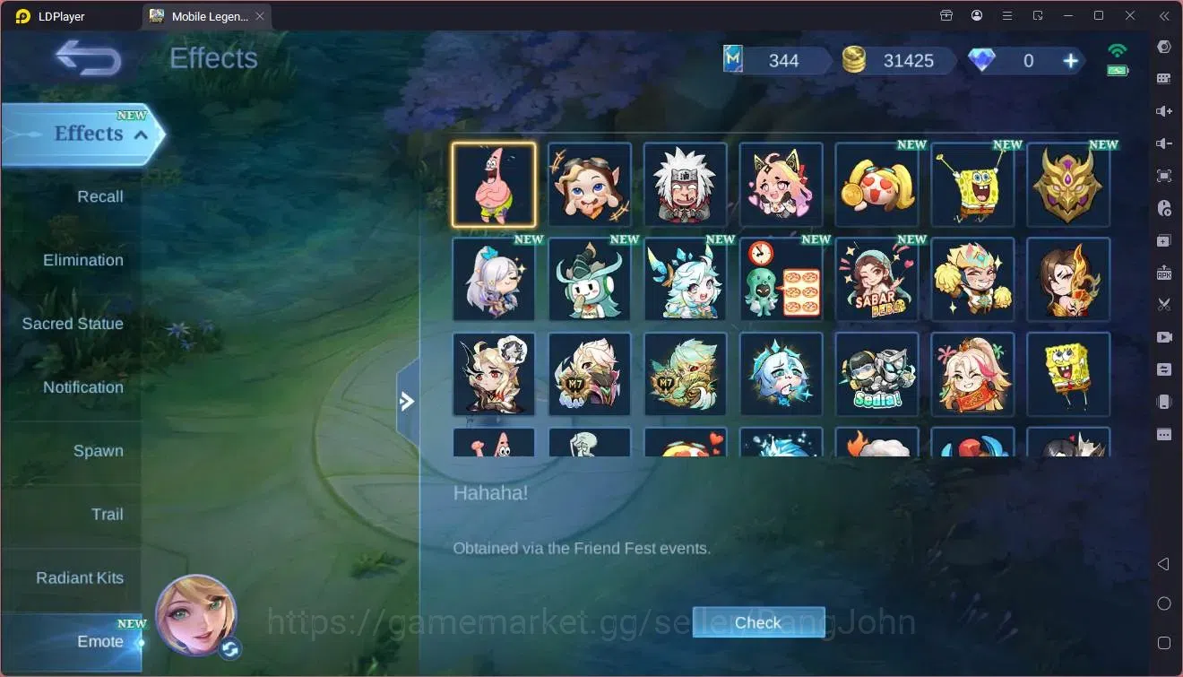 Mobile Legends: Bang Bang Accounts GLOBAL Hero 63 Skin 97|PRIME Granger|Valentine Fan image 7