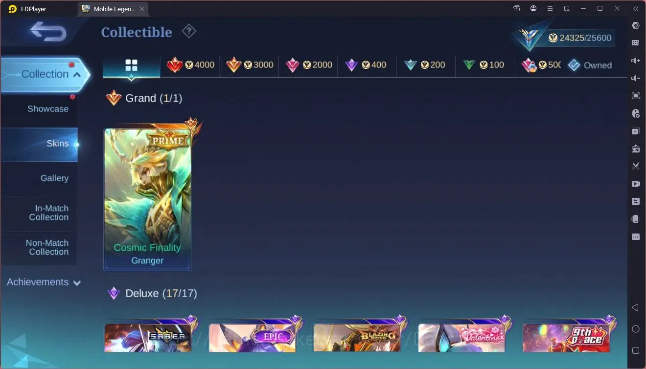 Mobile Legends: Bang Bang Accounts GLOBAL Hero 63 Skin 97|PRIME Granger|Valentine Fan image 8