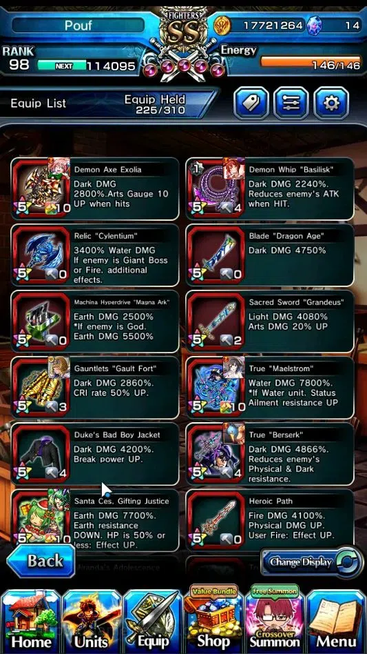 Grand Summoners Accounts End-Game Global|Rank 98|26 Ascnd 9 TW|(Houka,Emiya,DL Rimuru,Choi 10