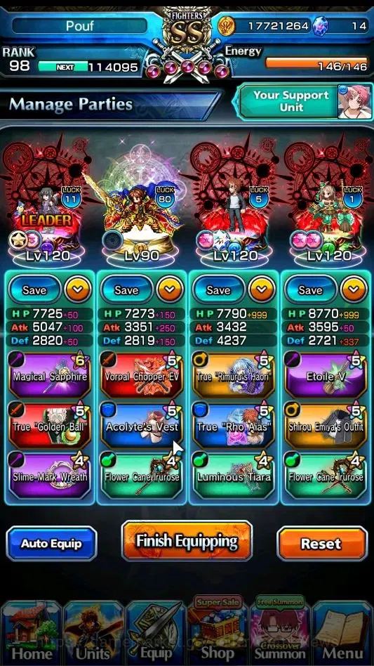 Grand Summoners Accounts End-Game Global|Rank 98|26 Ascnd 9 TW|(Houka,Emiya,DL Rimuru,Choi 3