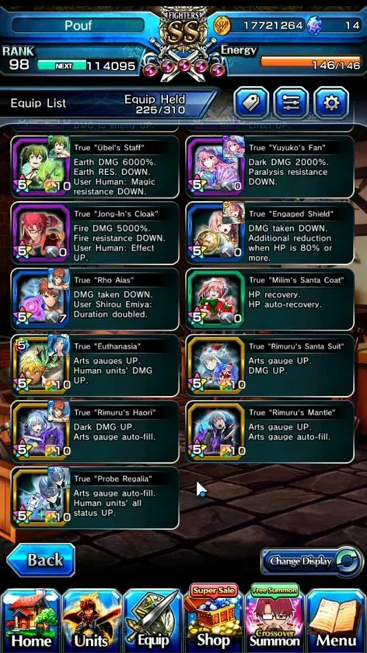 Grand Summoners Accounts End-Game Global|Rank 98|26 Ascnd 9 TW|(Houka,Emiya,DL Rimuru,Choi 6