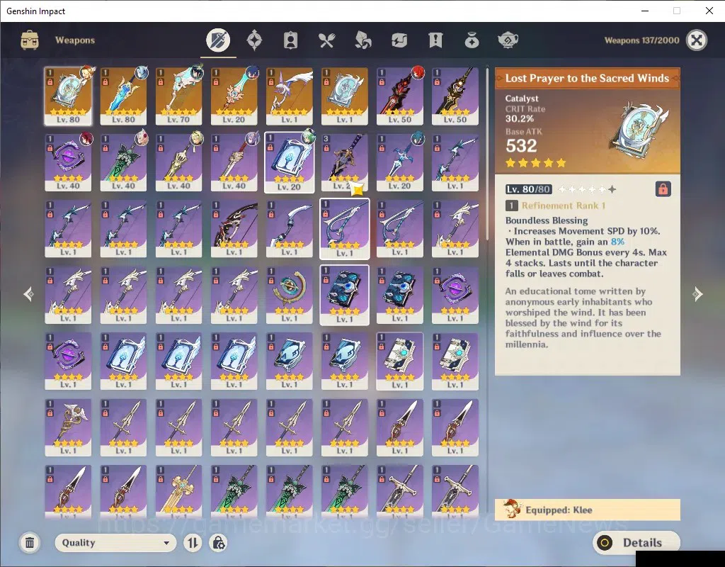 Genshin Impact Accounts ASIA | AR 50 | BD Unset | 4 Limited  + 6 (*5Weapon image 6