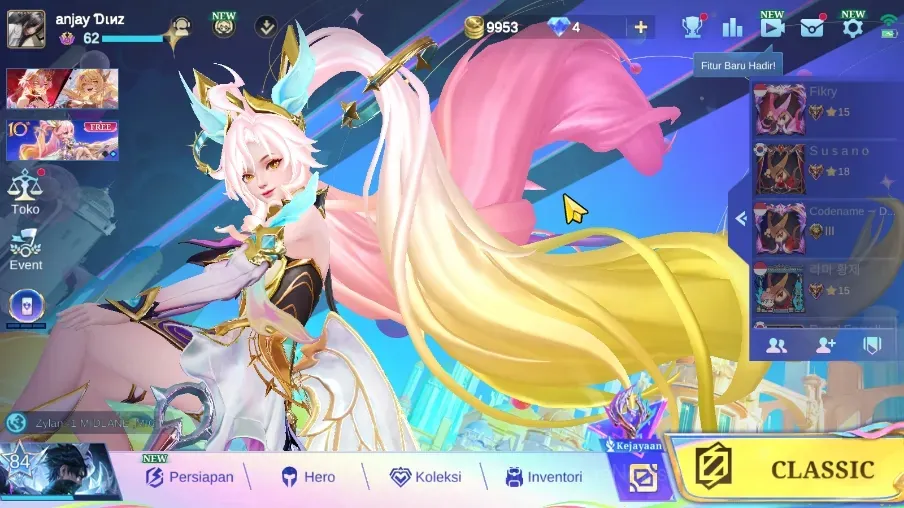 Mobile Legends: Bang Bang Accounts Collector Hero 131|Skin 328|KOF Karina,2 LBox(Fanny,Leomord),Star Hayabusa,Convenan 1