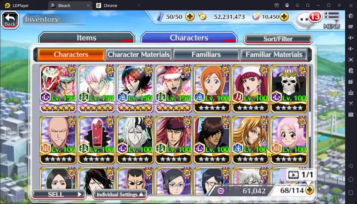 Bleach: Brave Souls Accounts Starter GLOBAL | 10k Orb + fresh Story |,Aizen 6Aniv,Ichigo (DTV),Bambietta(OSV),Byakuya 13