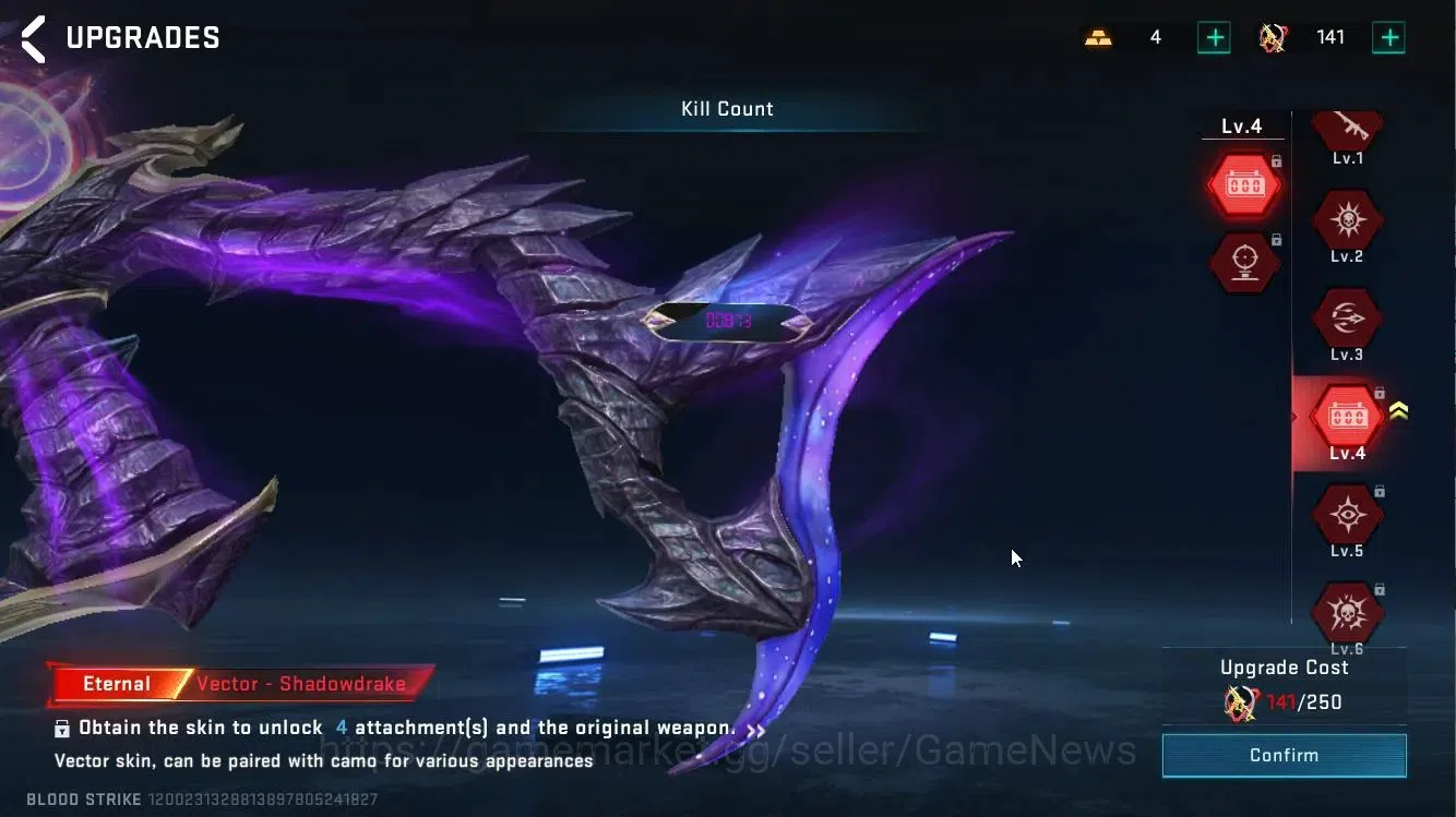 Blood Strike Accounts ASIA|4 ETERNL[Vector Lv4,KAG6 Lv2,AUG Lv3,Uzi]|ULT image 15