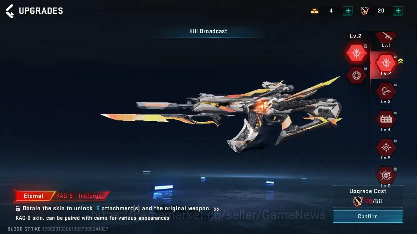 Blood Strike Accounts ASIA|4 ETERNL[Vector Lv4,KAG6 Lv2,AUG Lv3,Uzi]|ULT image 17