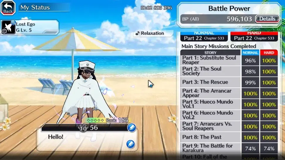 Bleach: Brave Souls Accounts High-End [GLOBAL]41K Orb|Ichigo DreamT,New Ichigo,Swimsut26 Gisele,Orihime,SwimSut25 4
