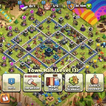 Clash of Clans High-End TH 13-BH 6|LV 127|Limited Skin|HH 7|BK 58,AQ 64,GW image 1