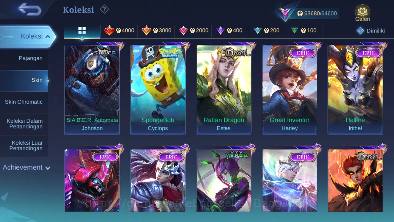 Mobile Legends: Bang Bang Accounts GLOBAL Hero 132 Skin 282 | Prime Granger | KOF kar image 5