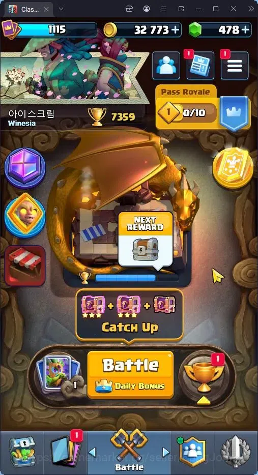 Clash Royale Accounts Others Trophy 7359|CL 1115|KTL 12|112 Cards|5 Champ|2 Hero|10 Evo|Arena 19|478 Gems|Proteck 1
