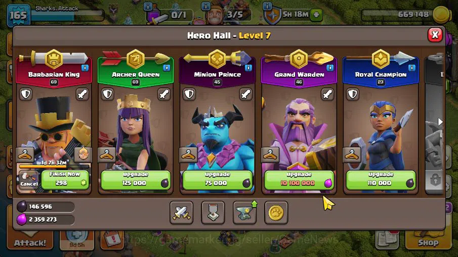 Clash of Clans Accounts TH 13-BH 9|Limited Skin|LV 165|HH 7|BK 69,AQ 69,GW image 7
