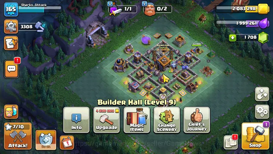 Clash of Clans Accounts TH 13-BH 9|Limited Skin|LV 165|HH 7|BK 69,AQ 69,GW image 9
