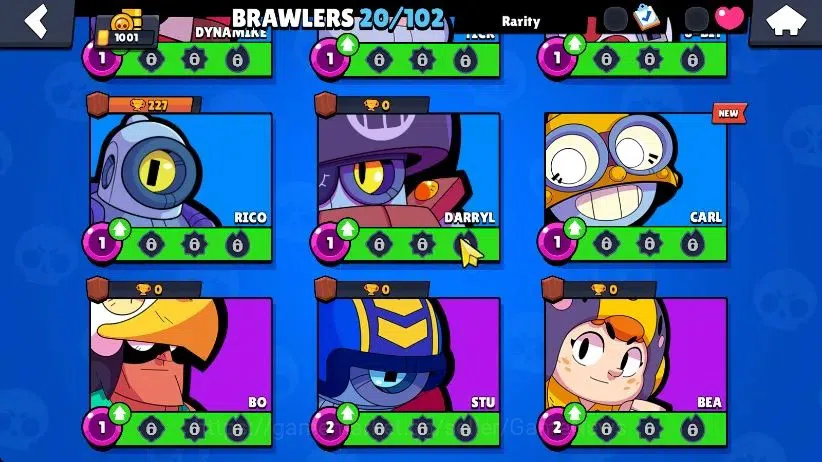 Brawl Stars Accounts 1001 Trophy|20 Brawlers 3 Max Lvl [Edgar,Lola,Shelly] Myth Buzz| 2 Epic Skins [Tengu Angelo,Dr Edgar 5