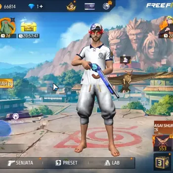 Free Fire Accounts Indonesia|M1887-Sterling Conqueror Lv5|Katana(Dream Slayer,ImmortalIgnition,Tulang Pasir)|107 Vault 34