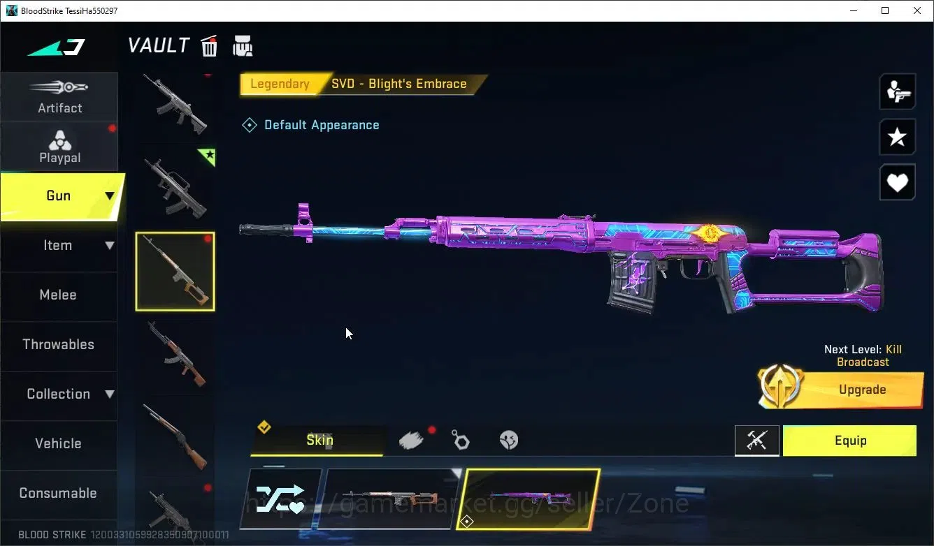 Blood Strike Accounts Collab Skin ASIA|Eternal OBZ95 Whisper | Ultra Execution Striker | 2 Enzo OPM Collab | 3 Legendary | 5 2